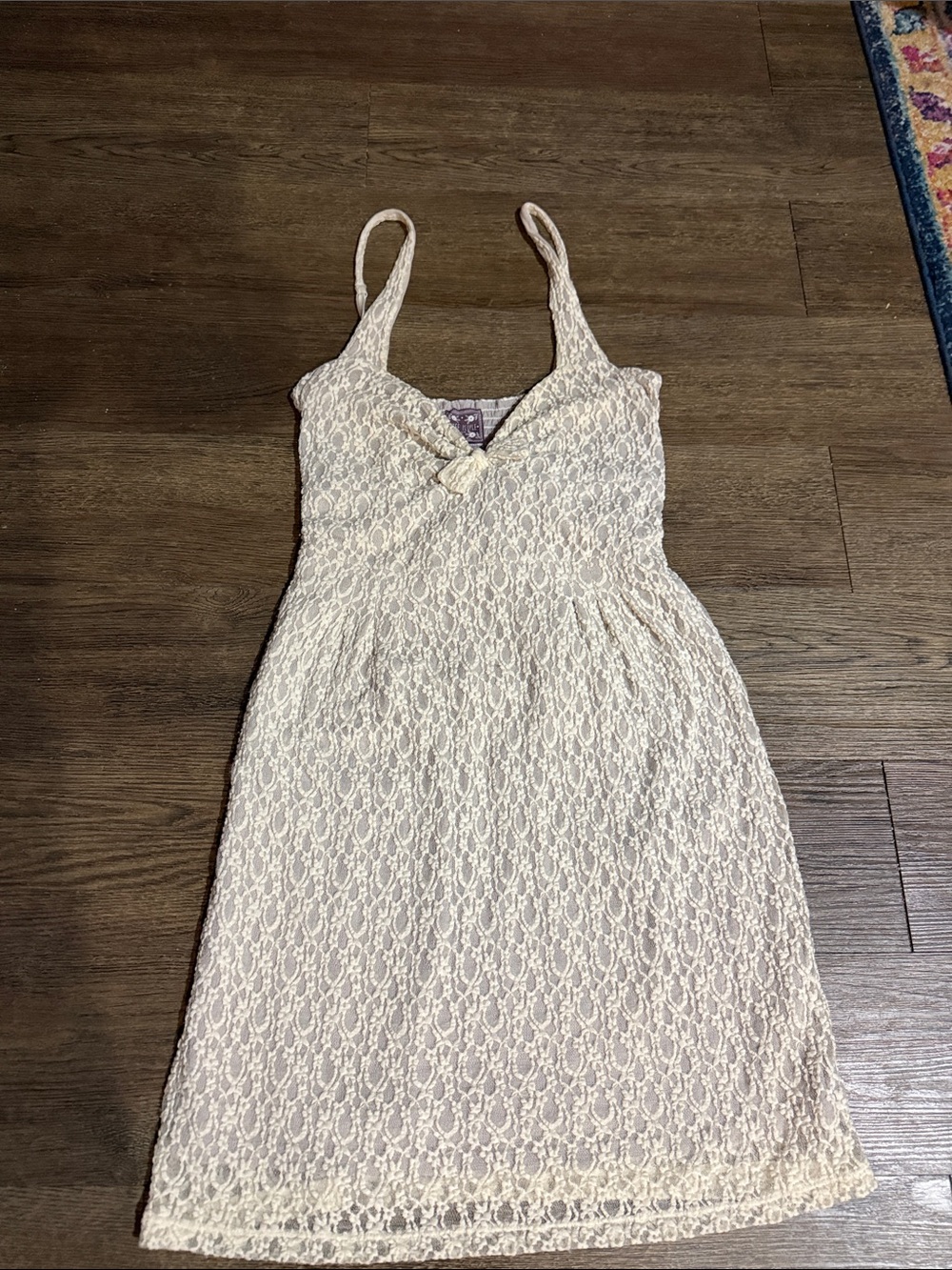 Free People Cream Lace Midi Dress